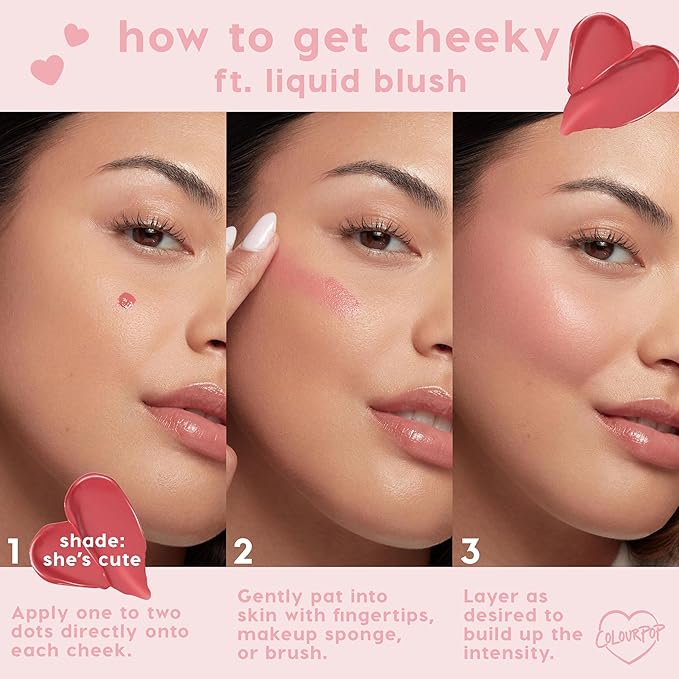 ColourPop Weightless Liquid Blush - Hydrating, Liquid Blush for Cheeks - Glowy Summer Makeup with Hyaluronic Acid for a Healthy Glow - Designed with a Doe Foot Applicator - Angel Face (0.30 oz)