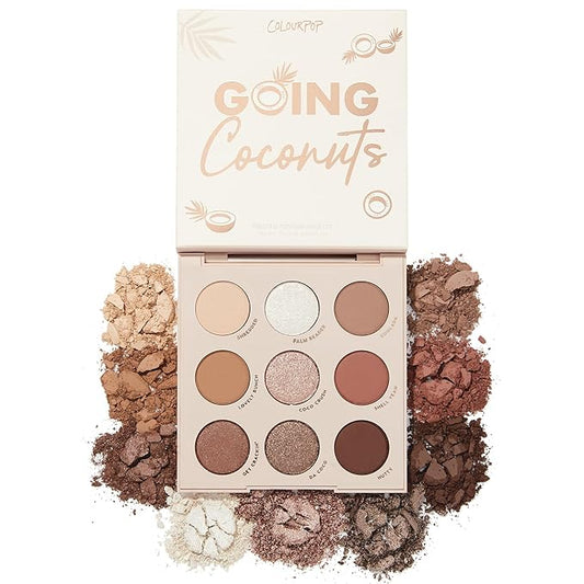 Colourpop Going Coconuts Eyeshadow Palette - Cool-Toned Neutral 3 oz