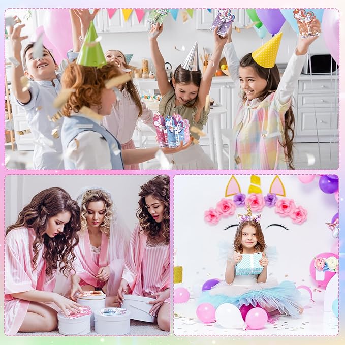 24 Sets Unicorn Party Favors Lip