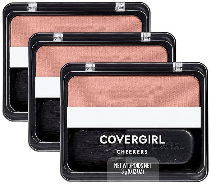 COVERGIRL Cheekers Blendable Powder Blush Soft Sable, .12 oz (packaging may vary), 1 Count (Pack of 3)