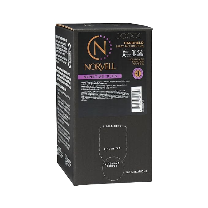 Norvell Premium Sunless Tanning Solution - Venetian Plus, 128 Fl Oz