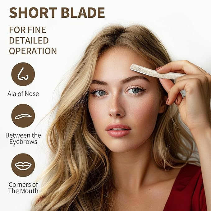 6-Pack Eyebrow Razor for Women | Dermaplane Facial Razor for Face | Hair Trimmer Face Razor for Body Use | Multipurpose Facial Hair Removal Disposable Blades Eyebrow Tool