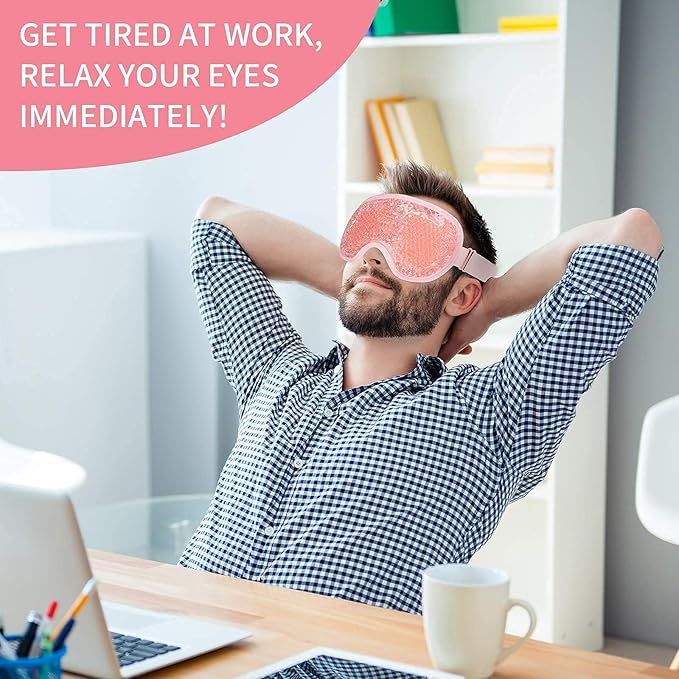 Cooling eye mask with gel