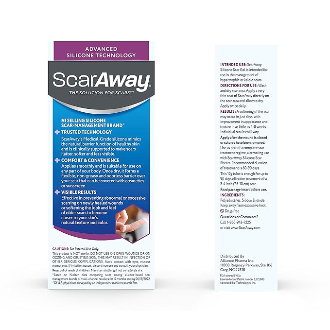ScarAway Silicone Scar Gel, Helps Improve 10g