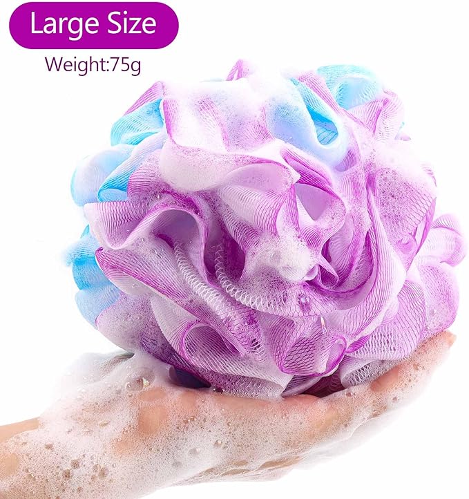 Btyms 4 pieces shower loofahs