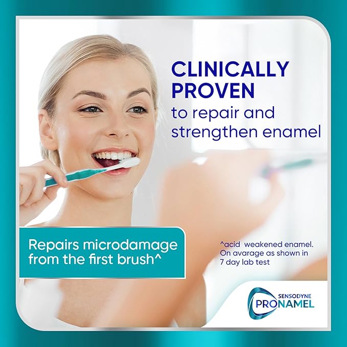 Sensodyne Pronamel Clinical Enamel Strength Toothpaste, Whitening Action, 3.4 oz (3 Pack)