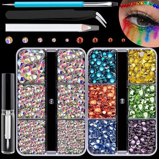Colorful Face Gems for Makeup Set,