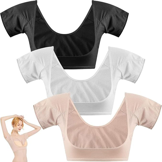 Zhanmai 3 Pcs Underarm Sweat Vest Armpit Sweat Proof Pads for Under Armpits Underarm Proof Pads for Women