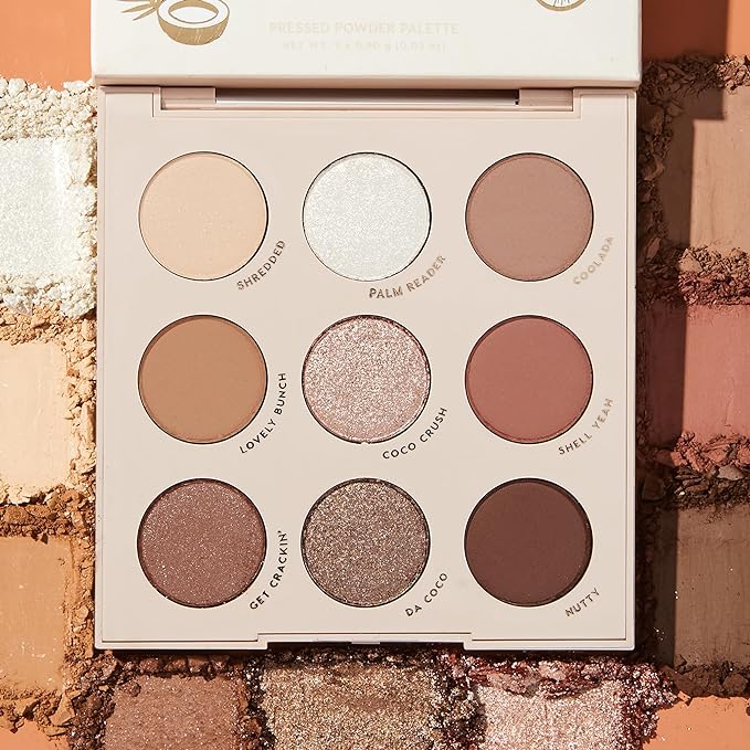 Colourpop Going Coconuts Eyeshadow Palette - Cool-Toned Neutral Eyeshadow Palette with Ultra-Velvety and Silky Finishes - High-Pigment Eye Makeup with a Long-Wearing Formula (0.3 oz)