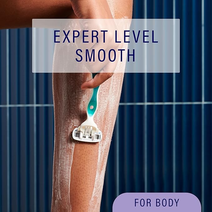 Schick Hydro Silk Sensitive Women's Disposable Razors, 6ct | 5-Blade Disposable Razors for Women Sensitive Skin | Travel Razor for Women