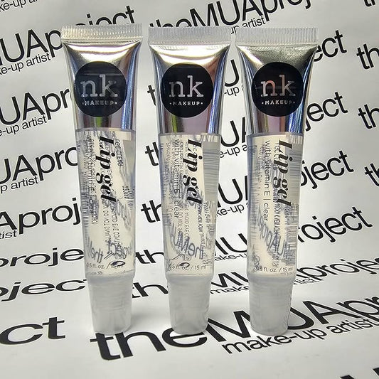 3 Pack Bundle of Clear Lip Gels - Hydrating Lip Glosses to nourish your lips with Vitamin E, Super Glossy and Thick.
