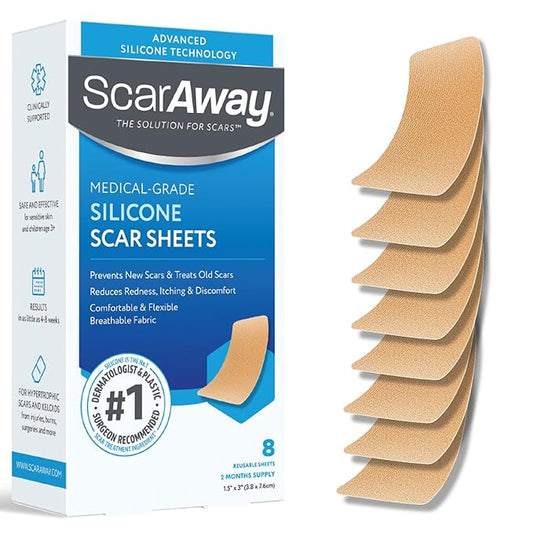 ScarAway Advanced Skincare Silicone Scar Sheets,