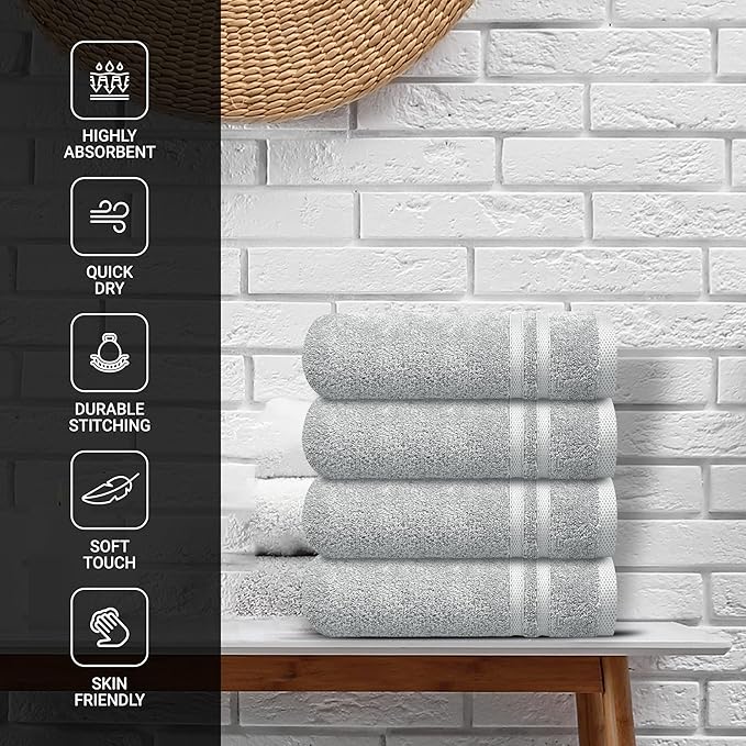 Infinitee xclusives grey hand towels