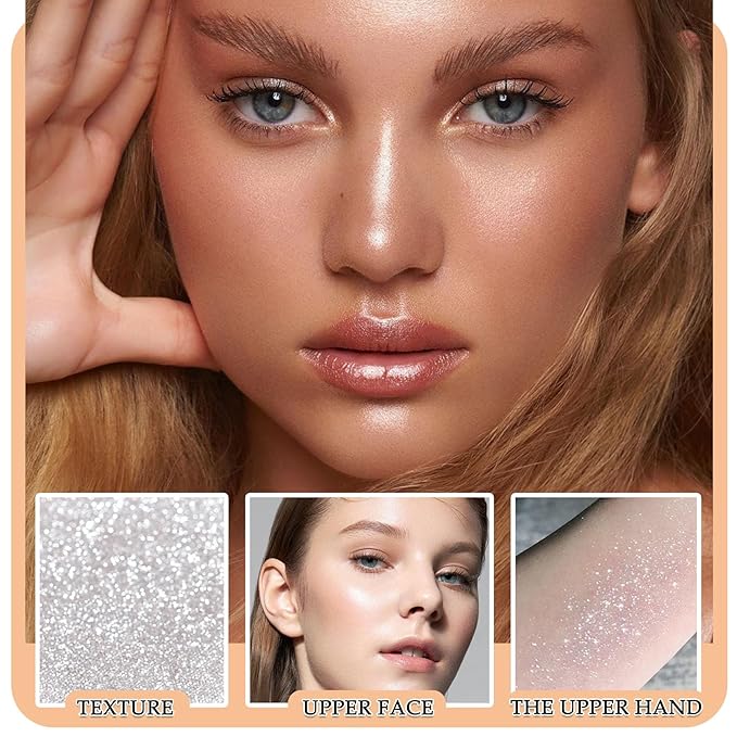 Body Glitter Face Highlighter Palette,Shimmering Shiny Contour Makeup