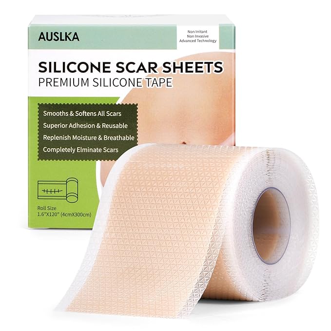 AUSLKA Silicone Scar Sheets(1.6"x 120" Roll-3M),