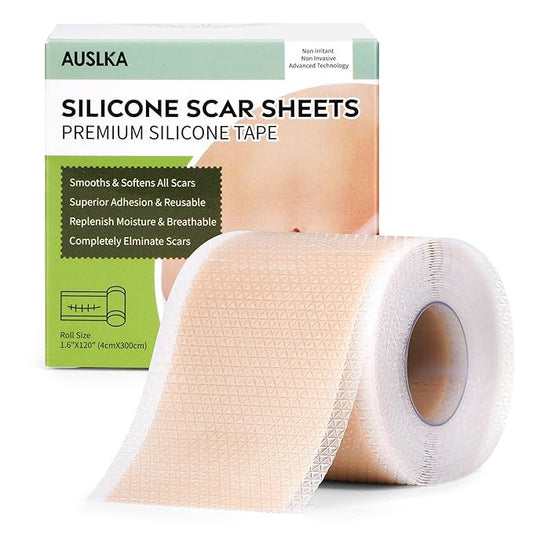 AUSLKA Silicone Scar Sheets(1.6"x 120" Roll-3M),