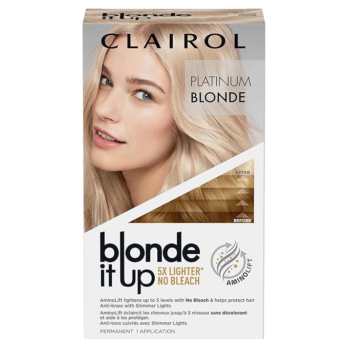 Clairol Blonde It Up Permanent Hair Dye, Platinum Blonde Hair Color, Pack of 1