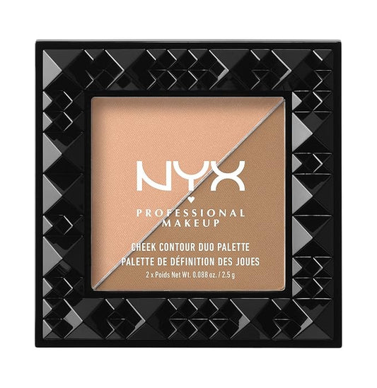 NYX PROFESSIONAL MAKEUP Cheek Contour Duo Palette, Two To Tango, 0.18 Ounce