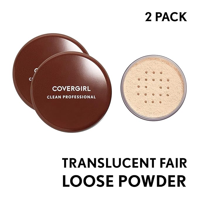 COVERGIRL Professional Loose Finishing Powder, Translucent Fair Tone, 2 Count
