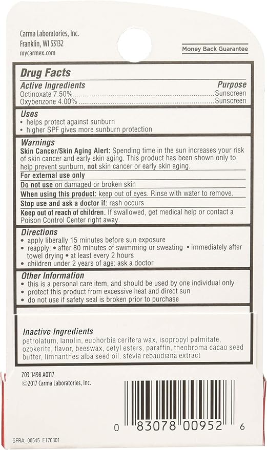 Carmex Lip Balm Stick, Strawberry, 3