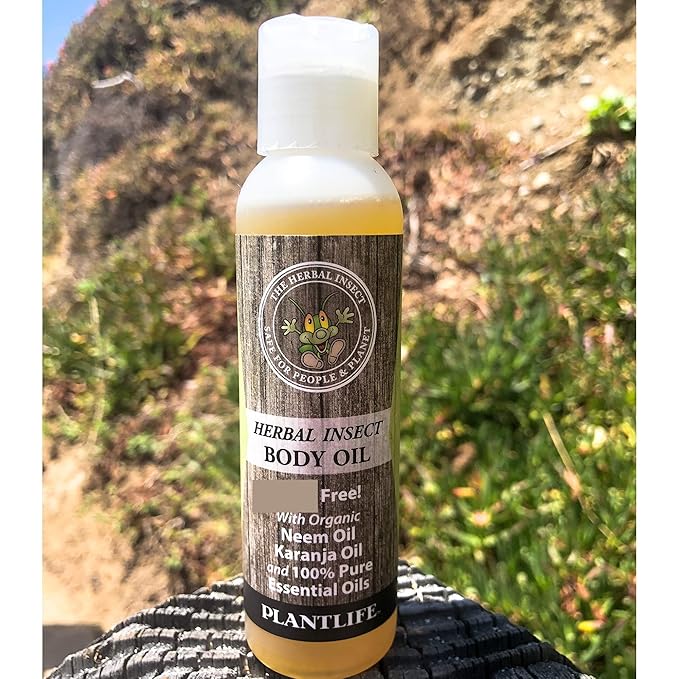 Plantlife Herbal Body Oil with Neem - Natural Aromatherapy - 4 oz
