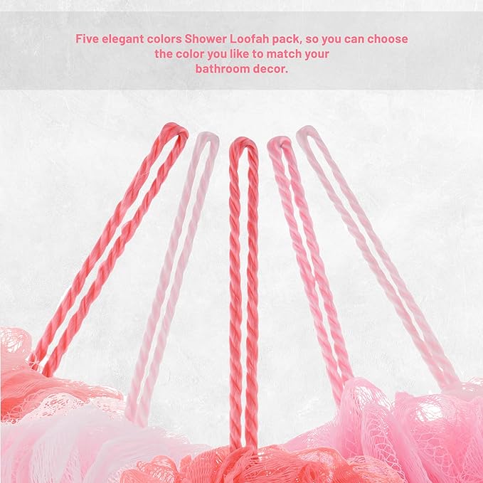 5 piece exfoliating loofah set