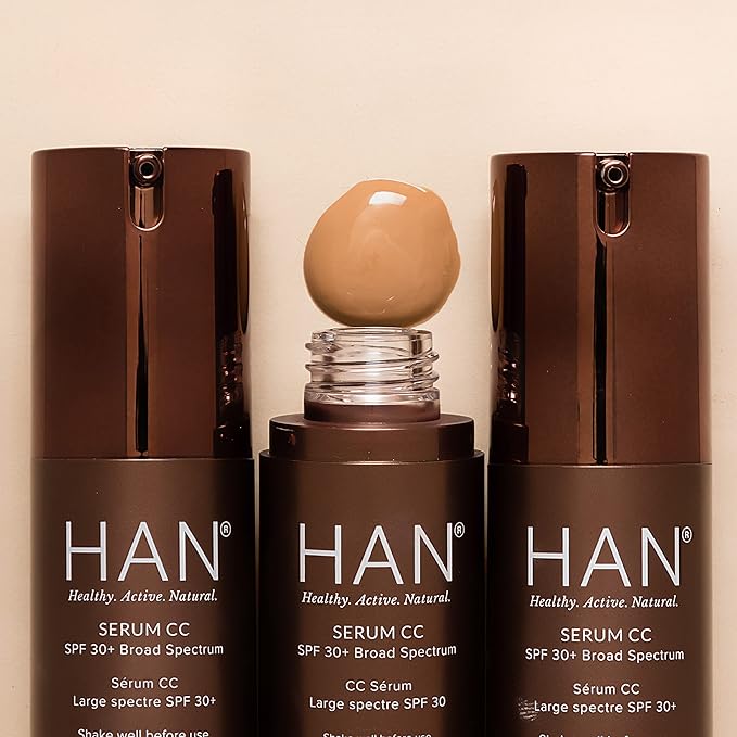 HAN Skincare Cosmetics Serum CC with SPF 30 I Vegan I Cruelty-Free I Waterless (Shade 3)