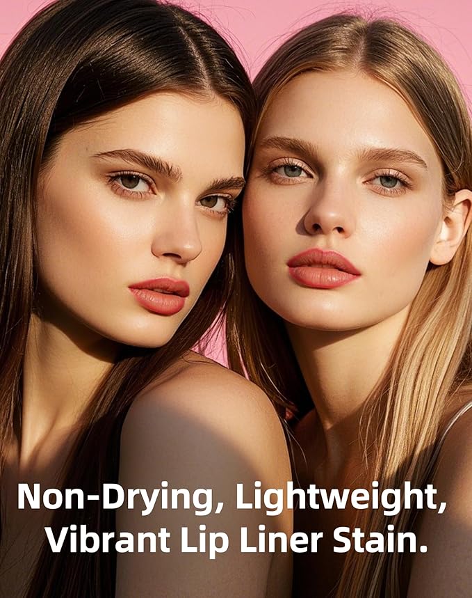 KIMUSE Lip Stain Peel Off, Peel Off Lip Liner Stain with Tweezer, Long Lasting, Waterproof, Transfer Proof Lipstains Color, Smudge-Free, Easy Removal, Matte Finish