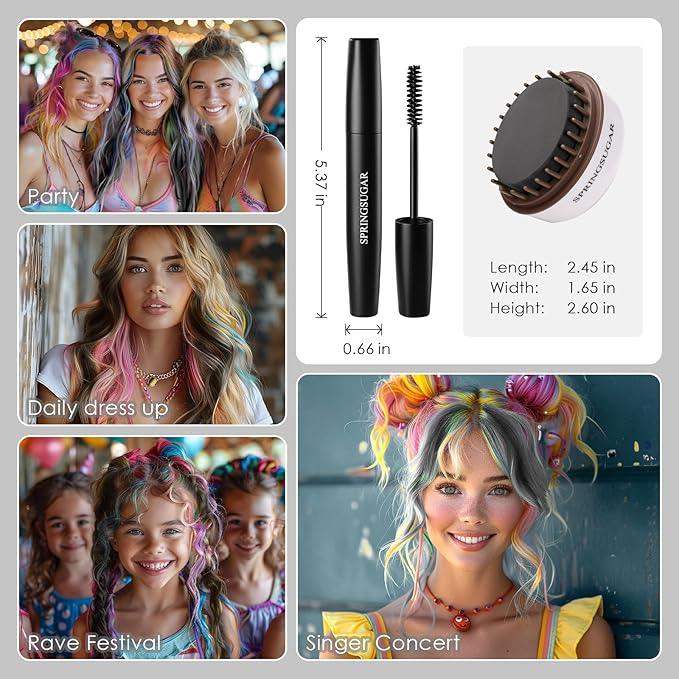 Black Temporary Hair Chalk Color