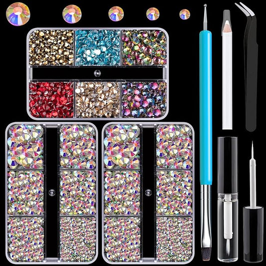 Colorful Face Gems for Makeup Set, Flatback Gorgeous