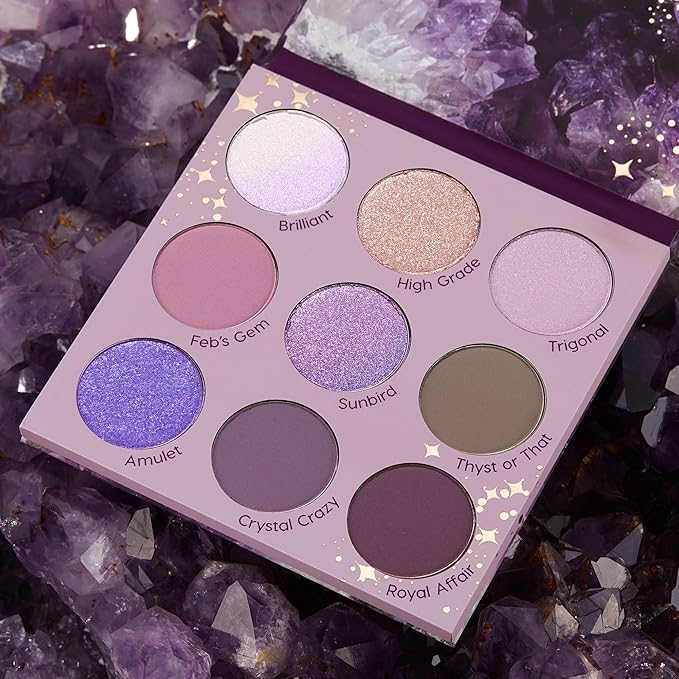 ColourPop All Amethyst Eyeshadow Palette - Metallic Opalescent with Duo Chrome Finishes - High-Pigment Eye Makeup with a Long-Wearing Formula (0.3 oz)