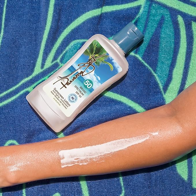 Panama Jack Sunscreen Suntan Lotion - SPF 50, Broad Spectrum UVA/UVB Protection, PABA, Paraben, Gluten & Cruelty Free, Water Resistant (80 Minutes), 6 FL OZ