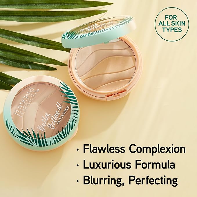 Physicians Formula Murumuru Butter Believe It! Pressed Face Powder, Buildable Coverage with Creamy Finish, Enriched with Amazonian Butters – Translucent