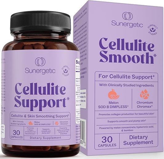 Premium Cellulite Supplement – Anti Cellulite Capsules For Women – Supports Skin Smoothing, Smooth Legs, Reduces Cellulite & Promotes Collagen Production – With Clinically Studied Melon SOD – 30 Count