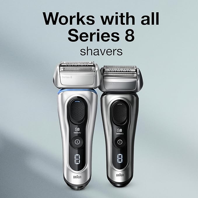 Braun Series 8 83M Electric Shaver Head Replacement Cassette, Silver