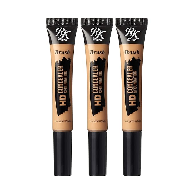 Ruby Kisses HD Brush Concealer & Foundation 3 Pack (Toffee)