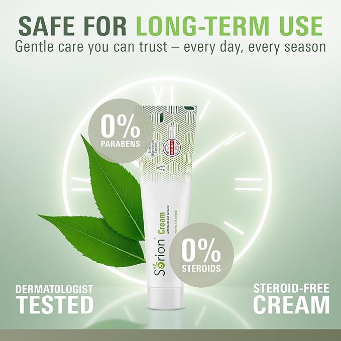 Sorion Cream - Herbal Moisturizer for Dry, Itchy, Flaky Skin with Coconut Oil, Neem, Turmeric and Pala Indigo Plant Skincare