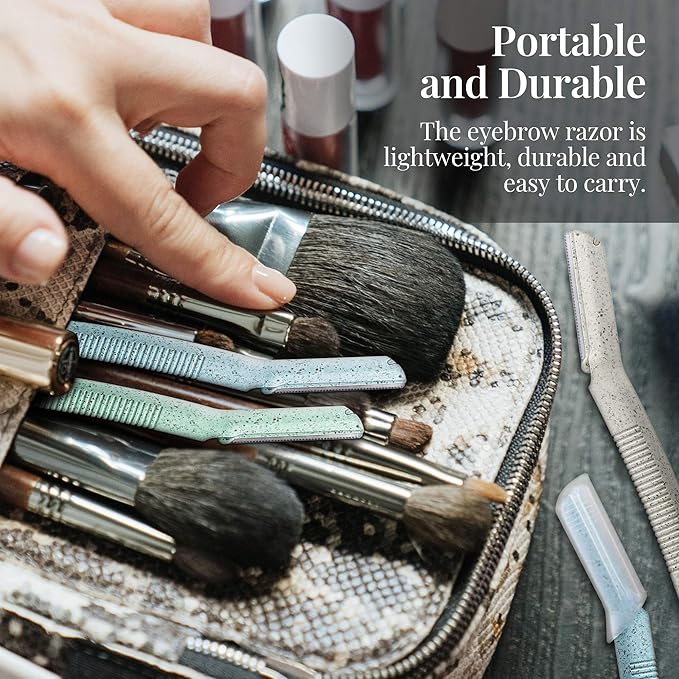 ENNVA 3pcs Dermaplane Facial Hair Removal Razor for Women - Anti-Cutting Protective Blades, Ergonomic Handle, Hygienic Disposable Blades