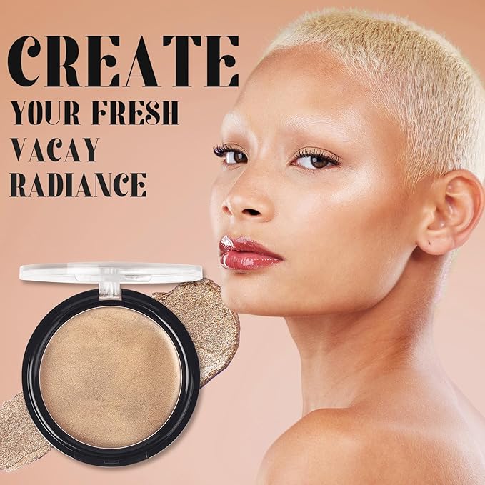 UCANBE Cream Bronzer for Face & Body, Natural Golden Sun-Kissed Glow Highlighter, Luminous Buildable Coverage for Long Lasting Bronzed Glow, Lightweight Brighten Contour Multi-Use Makeup Palette