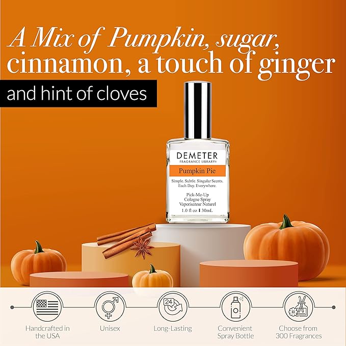 DEMETER Pumpkin Pie, 1 oz Cologne Spray, Perfume for Women and Men