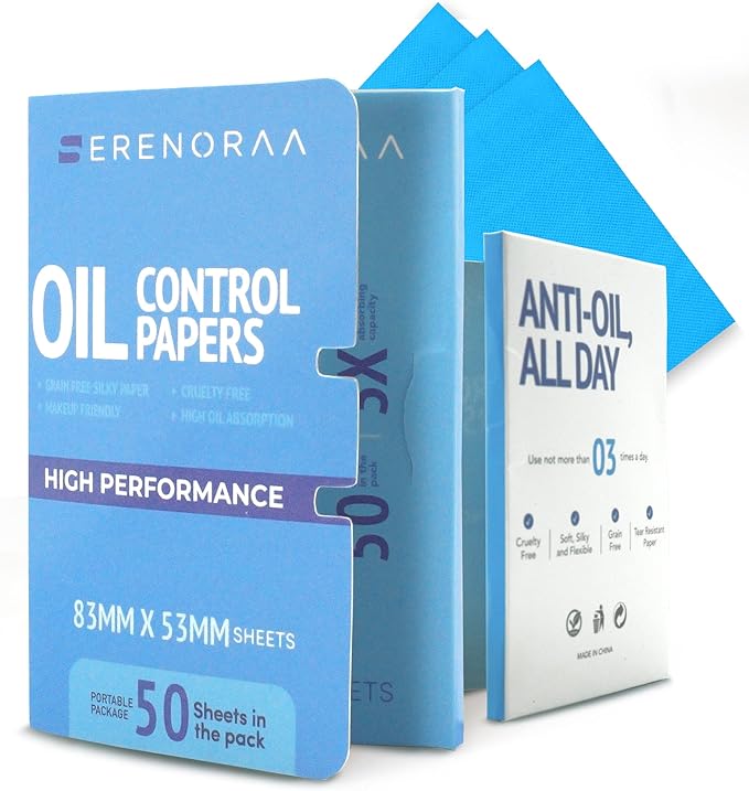 Oil Blotting Sheets for Face - Portable 1x50