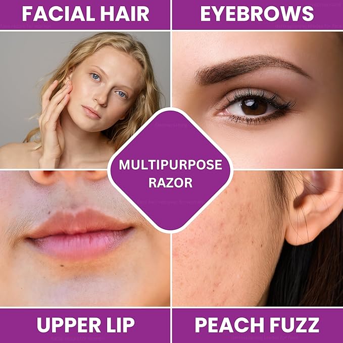 Dermaplaning Tool for Face – Removes Peach Fuzz & Exfoliates Skin | Dermaplane Blade | Facial Razors for Women | Derma Razor | Facial Razor | Face Shaver for Women | Microblade