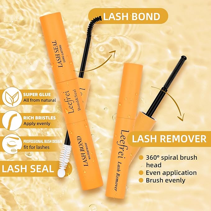 Eyelash Clusters Set 10-18mm Wispy Lash Clusters D Curl DIY Cluster Lash Extension Kit Individual Lashes Kit With Bond & Seal, Glue Remover, Tweezers(LF02 Lashes Set)