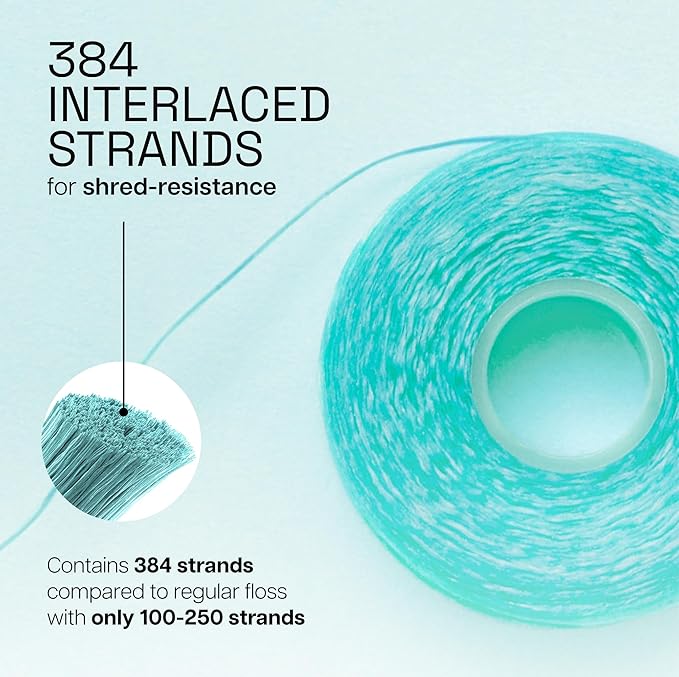 REACH Cool Mint Dental Floss, Fresh Mint, Plaque Remover for Teeth, Shred Resistant, Waxed, Easy on Gums & Teeth, Fresh Breath, Oral Care, PFAS Free, for Adults & Kids, 1 Pack, 55yd