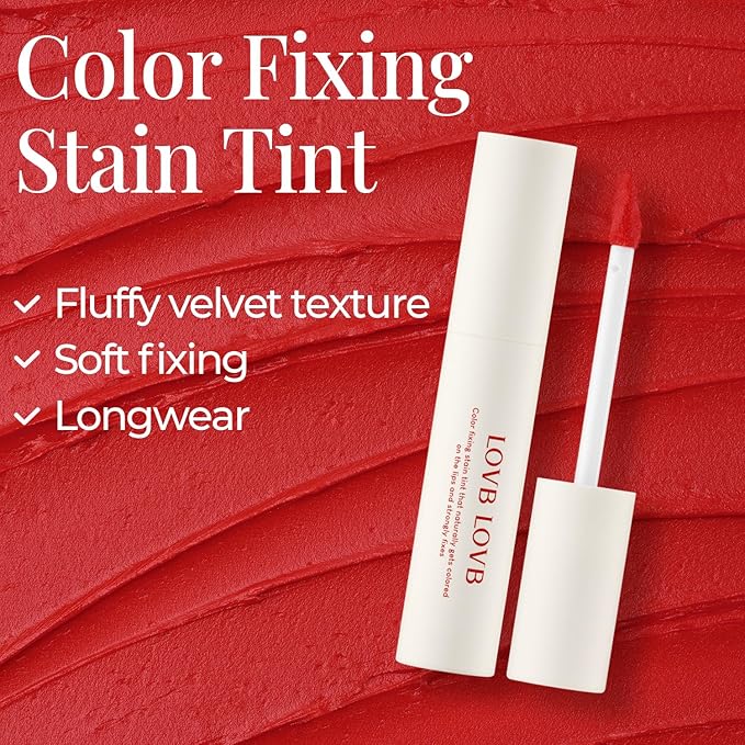 Color Fixing Stain Tint 0.17 oz. | Blur Velvet | Lightweight | Smudge-Resistant | Non-Drying, Smooth Matte Formula (02 SOME ROSE)