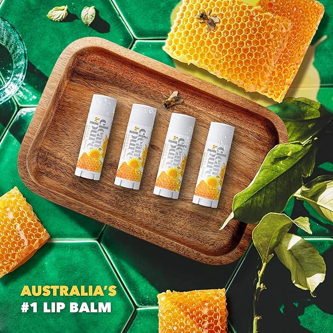 Lip Balm Singles (Manuka Honey with Sunscreen) 100% Natural Beeswax, Vitamin E Oil | Olive Oil Based Treatment for Dry, Chapped Lips | Made in Australia…