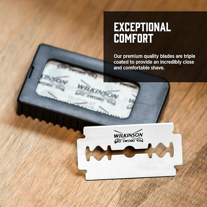 Wilkinson Sword Double Edge Razor for Men With 5 Double Edge Razor Blades Refills