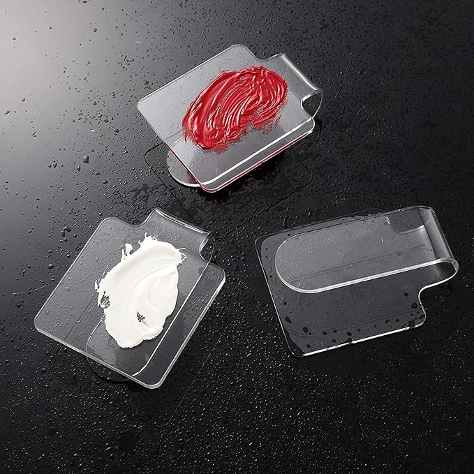 2PCS Clear Acrylic Professional Makeup Palette Handheld Cosmetic