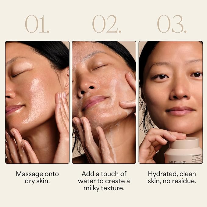 Wildling Starnectar Jelly Cleanser – Daily Hydrating Makeup Remover Face Wash – Gently Cleanse, Remove Makeup, Brighten, Soften, Repair Skin Barrier – Alcohol Free, 100% Natural, Vegan, Cruelty-Free