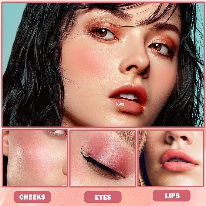 CAHIUYOA Blush Wand Liquid Cream Blush Makeup Stick Dark Rose